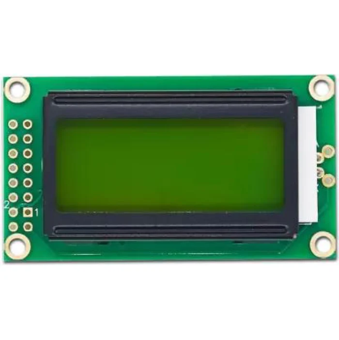 8×2 Character LCD Display With Yellow Backlight